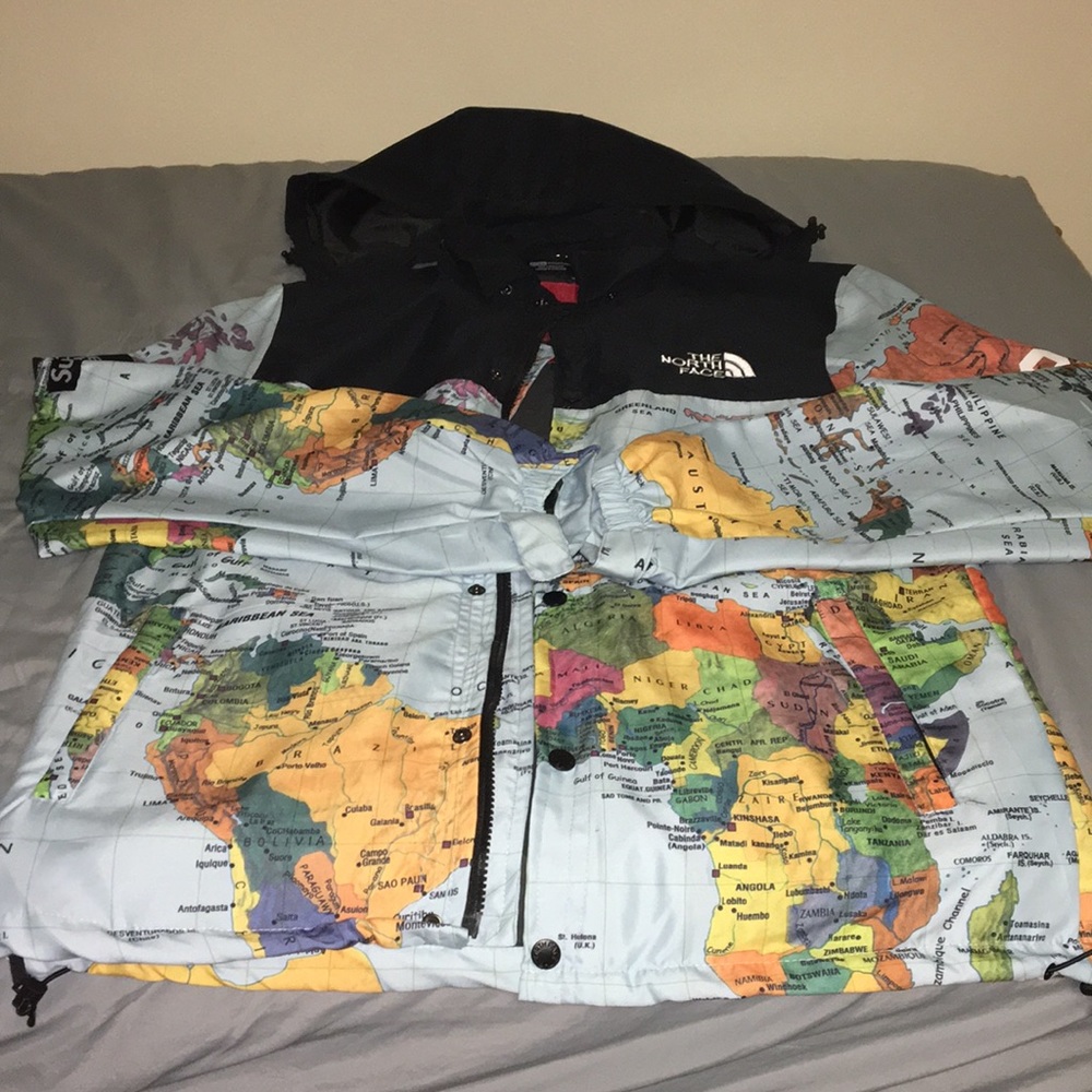 Supreme map coaches jacket